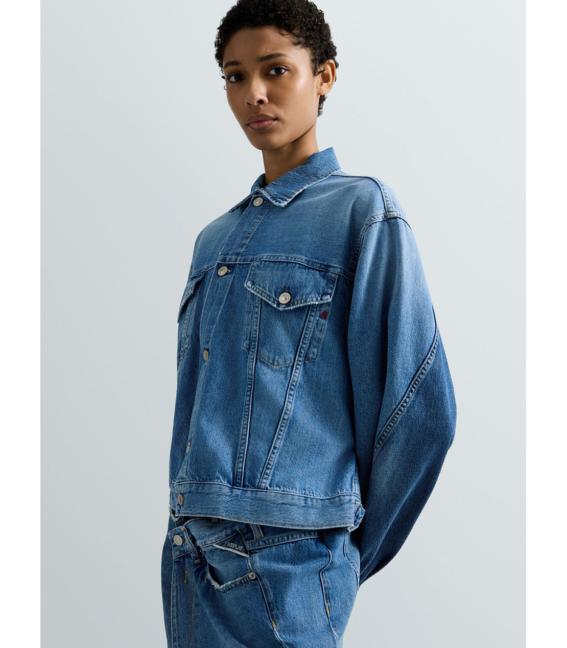 リラックスフィットデニムジャケット 詳細画像 ブルー 5